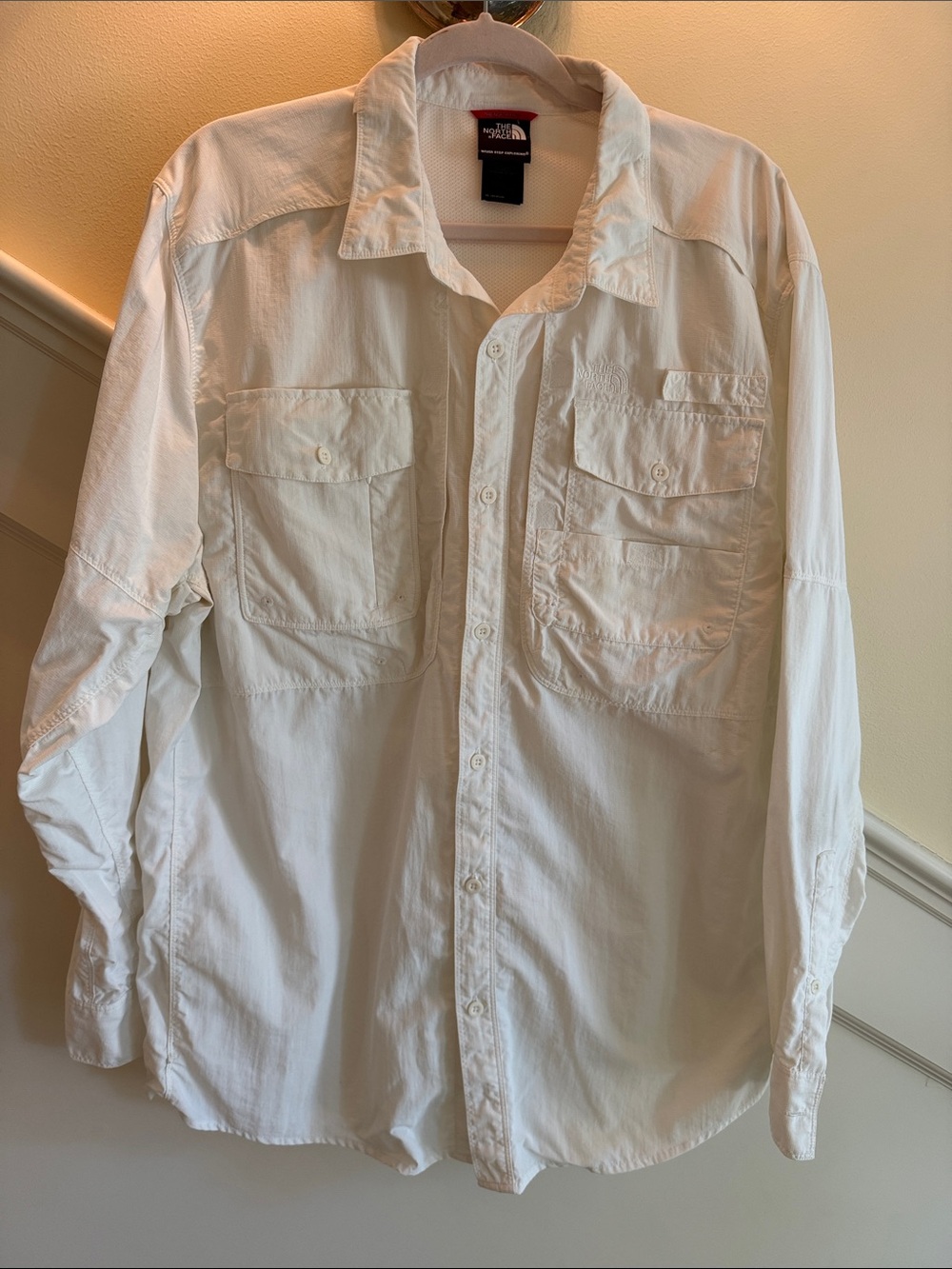 The North Face Men's White Lightweight Button-Front Shirt